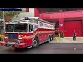 COMPILATION OF FDNY APPARATUS RETURNING TO THEIR RESPECTIVE FIREHOUSES THROUGHOUT NEW YORK CITY.  13