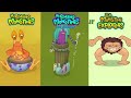 Dawn Of Fire, My Singing Monsters, Humbug Island, Play Your Part, MPG | Redesign Comparisons