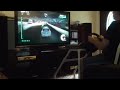 Momo steering wheel on new racing stand in living room on 65