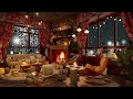 Winter Jazz Music & Cozy Bookstore Cafe Ambience | Sweet Piano Jazz Music For Work, Study, Relaxing