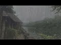 Heavy Rain in the Foggy Forest with Thunder and Wind - Rain to Overcome Anxiety and Insomnia
