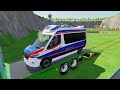CHEVROLET, DACIA, FORD, VOLKSWAGEN POLICE VEHICLES & MERCEDES AMBULANCE CAR TRANSPORTING ! FS22