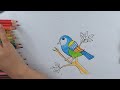 BIRD Drawing Easy | How to Draw A CUTE BIRD step by step | ZAIBA's Drawing |