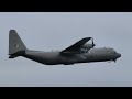 C-130H take off run with highly visible vortices over the prop!