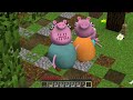 JJ and Mikey Hide From SCARY PEPPA PIG Family EXE in Minecraft (Maizen)
