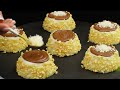 Budget dessert WHITE HATS! Very tasty, quick! WITHOUT baked goods, gelatin and eggs!