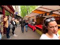 Tour in PARIS, Marché Des Enfants Rouges Most Famous Food Court in PARIS, 4K Walk in April 2024