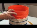 HOW TO MAKE A ROPE BASKET - WITH GLUE - NO SEWING MACHINE NEEDED