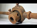 Extremely Rusty Antique Pipe Threading Machine - Restoration