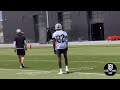 BROCK BOWERS DISPLAYS GREAT BURST AFTER CATCH IN FIRST RAIDERS PRACTICE; YAC BEAST
