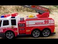 Construction vehicle crane truck dump truck play with toys - Collection video for kids