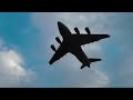 Spectacular USAF - Boeing C-17 Globemaster head-on take off RAF Northolt Airbase London
