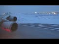 KLM 747-400 - O'Hare to Amsterdam Takeoff After Snow Storm