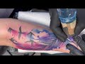 Feather cover up tattoo  | Time lapse