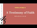 A Testimony of Faith – Daily Devotional