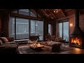 I fell asleep in 5 minutes! Winter fireplace and blizzard sounds for deep sleep