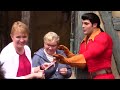 GIRL WON'T GIVE GASTON A KISS!!! - Walt Disney World - Gaston - Beauty and the Beast Village.