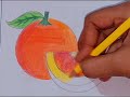 How to draw a Orange #satisfying #trending #vairal #orange