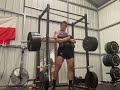 Neck crushing front squat and 505 bear hug squat