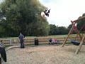 Swinging double sideflip