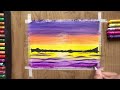4 Easy beautiful sunset scenery drawing with oil pastel/for beginners step by step