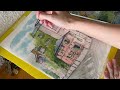 Sketching La Maison Rose with Ink and watercolor | Slowing down in a fast-paced world & why I paint