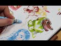 My Sketchbooking Process! // Sketchbook Session [markers, pastels, and pencils]