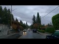 【4K】West Vancouver Marine Drive in HEAVY RAIN 2022 | Horseshoe Bay, Marine Drive, West Vancouver