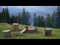 🌲 Smoky Mountains Relaxing Crackling Fire Ambience