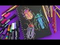 Filling a Sketchbook Page w/Insects!🪲POSCA Drawings
