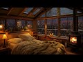 Calm Jazz Night Instrumental Music 🌙Ethereal Piano Jazz Music & Snowy Night at Cozy Bedroom Ambience