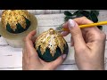 DIY Christmas ornament ideas ball / Изумрудные бархатные шары