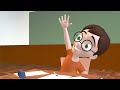 The boy raising his hand [student animation]