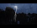 Healing Insomnia, Relieve Anxiety and Stress, Instant Relaxation   Sounds of Heavy Rain and Thunder