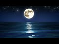 Glowing Full Moon Over Ocean