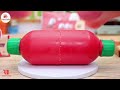 Rainbow Cake Using Chocolate Recipe 🌈 Beautiful Miniature Rainbow Cake Decorating