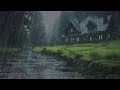Relaxing Rain without Thunder for Sleep - Rain Sounds in the Misty Forest - ASMR