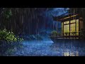 The relaxing sound of rain at night, suitable for lullabies, relaxing, studying
