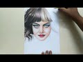 Drawing Cruella De Vill ( Emma Stone) Akash Drawing