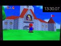 Mario 64 Noob Attempts to push a penguin off a cliff