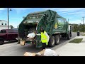 Waste Pro Mack New Way Rear Loader Garbage Truck Packing Post Christmas Trash