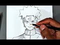Uzumaki Naruto drawing easy, Naruto uzumaki drawing tutorial,  Naruto uzumaki shading drawing