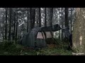 GIANT TENT IN HEAVY RAIN || NOT SOLO CAMPING IN HEAVY RAIN WITH GIANT TENT