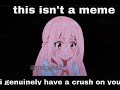 This isn't a meme. I genuinely have a crush on you.