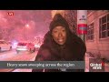 Heavy snow sweeps across Toronto area, causing traffic chaos