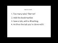 Setting Up And Using Tabs To Tasks