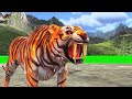 10 Giant Tigers vs 10 Zombie Cows vs Hyenas Attack Baby Mammoth Bull Save By Woolly Mammoth Elephant