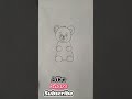 How to draw a simple teddy bear drawing/Easy tutorial teddy 🧸