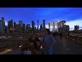 NEW YORK Evening Walk across Brooklyn Bridge, Virtual Tour