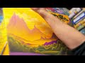 Painting A Psychedelic Landscape - Timelapse + Ambient music